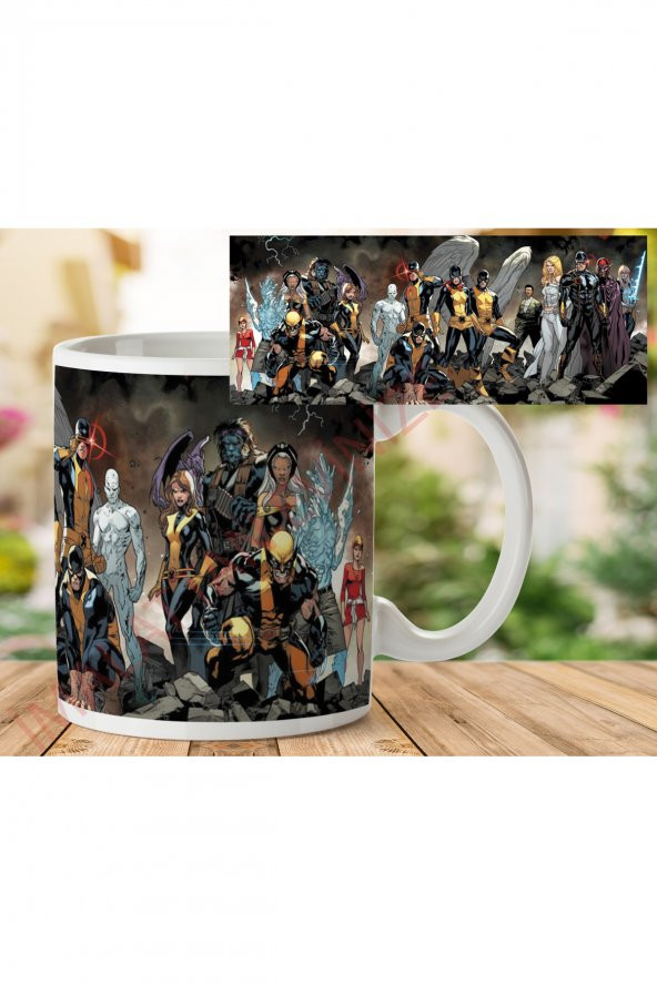 1-579 X-MEN İki Tarafı Baskılı Kupa Bardak - 1