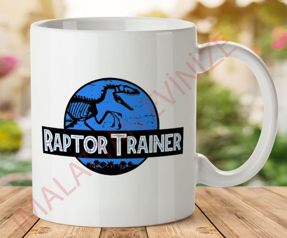 1-674 Raptor Trainer Jurassic World İki Tarafı Baskılı Kupa Bardak