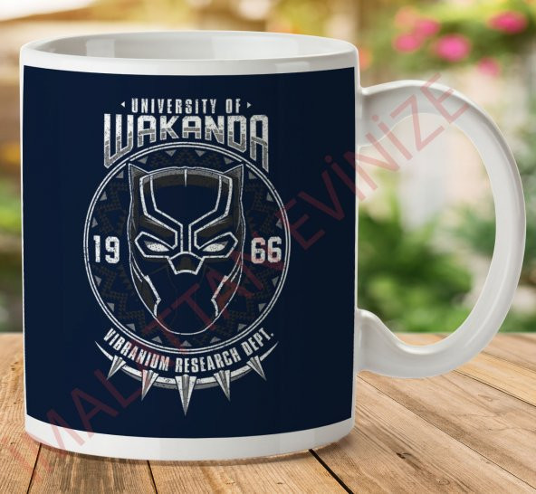 1-699 Wakanda Üniversitesi Kara Panter İki Tarafı Baskılı Kupa Bardak
