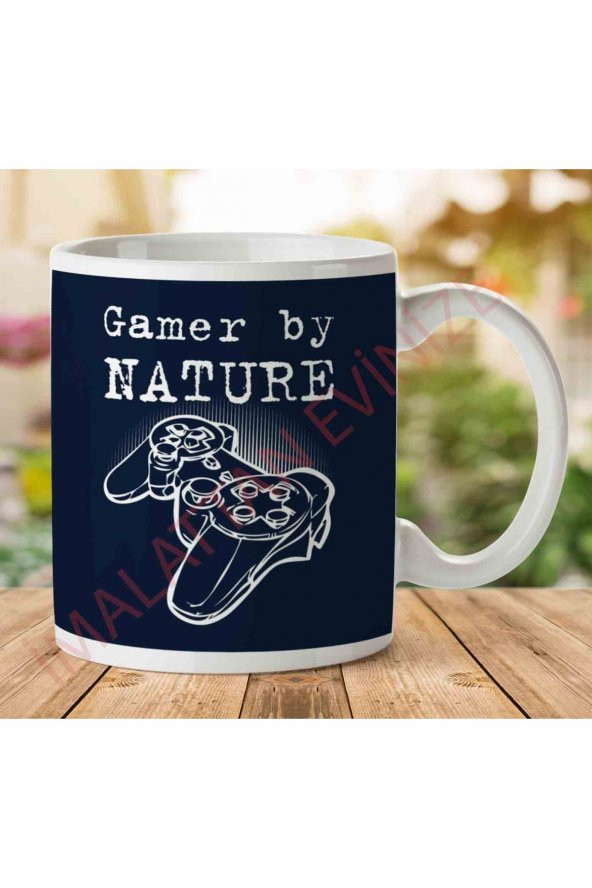 1-710 Gamer By Nature İki Tarafı Baskılı Kupa Bardak