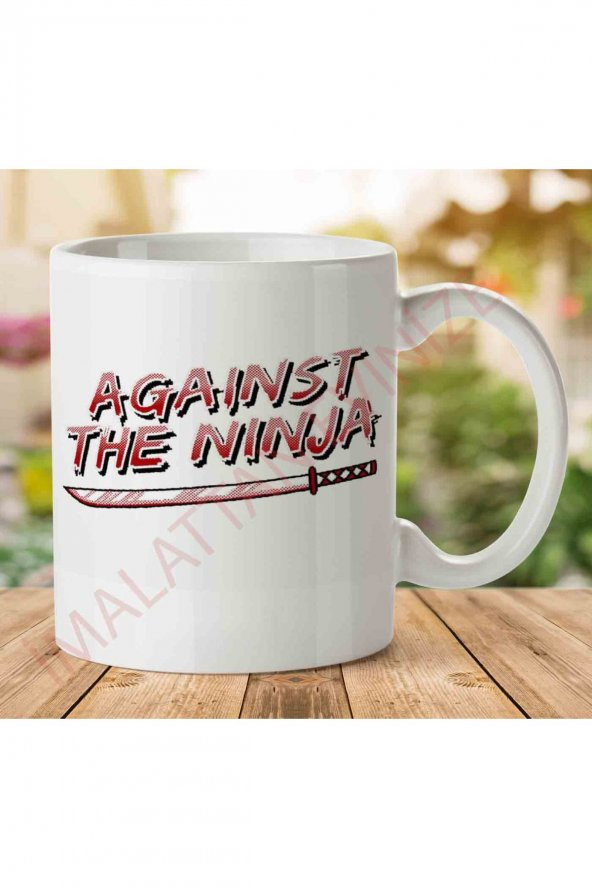1-745 Against The Ninjajpeg İki Tarafı Baskılı Kupa Bardak