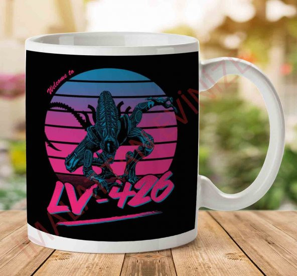1-770 Aliens Welcome to LV-426 İki Tarafı Baskılı Kupa Bardak