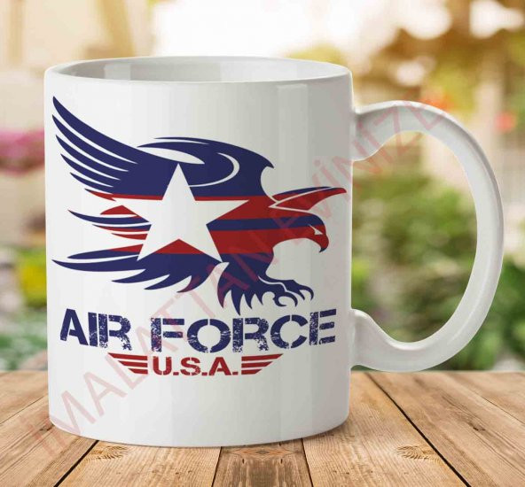 1-919 Air Force Askeri İki Tarafı Baskılı Kupa Bardak