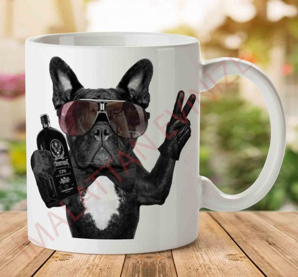1-944 Bulldog Hangover İki Tarafı Baskılı Kupa Bardak