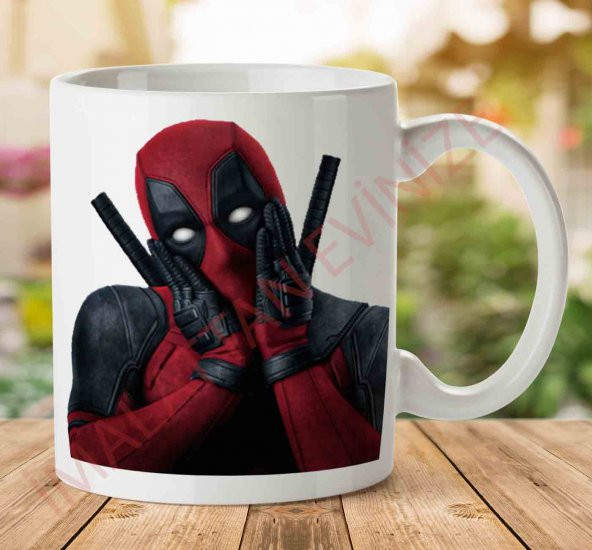 1-963 Deadpool üzgün İki Tarafı Baskılı Kupa Bardak