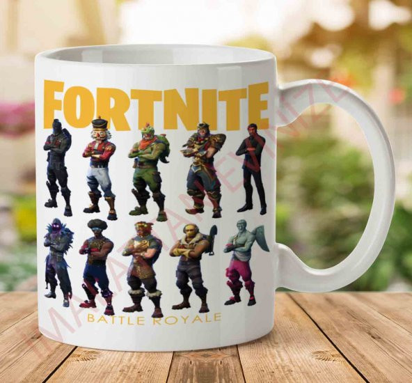 1-988 Fortnite Battle Royale Skins İki Tarafı Baskılı Kupa Bardak
