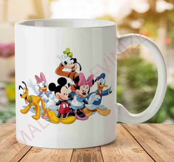 A2446 Mickey Mouse Friends İki Tarafı Baskılı Kupa Bardak