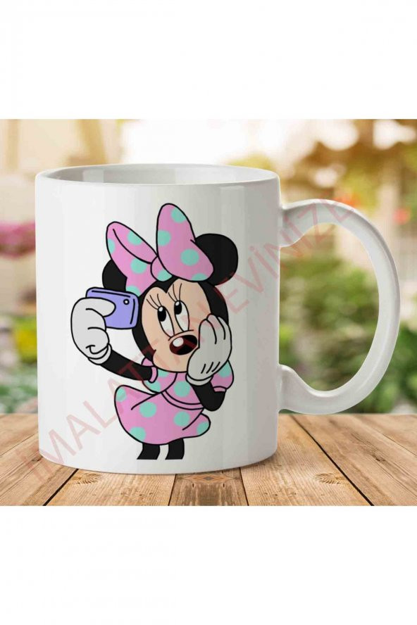 A2447 Mickey Mouse Minnie İki Tarafı Baskılı Kupa Bardak