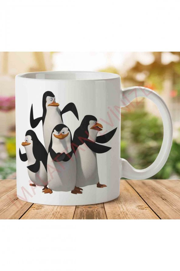 A2495 Penguen İki Tarafı Baskılı Kupa Bardak