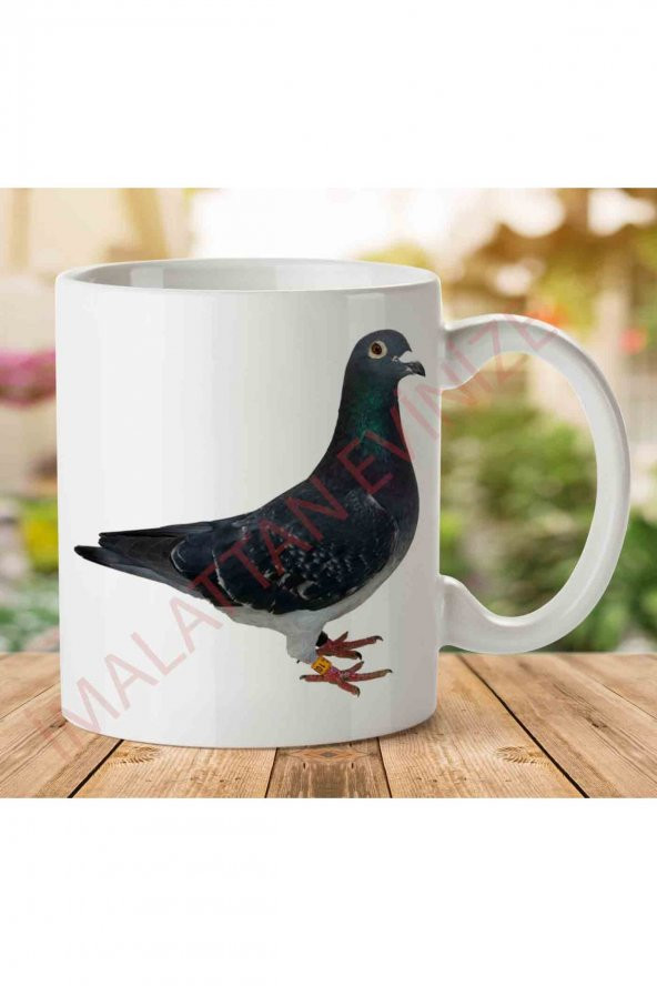 A2506 Pigeon Güvercin İki Tarafı Baskılı Kupa Bardak