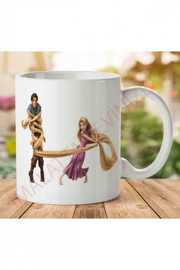 A2528 Rapunzel İki Tarafı Baskılı Kupa Bardak