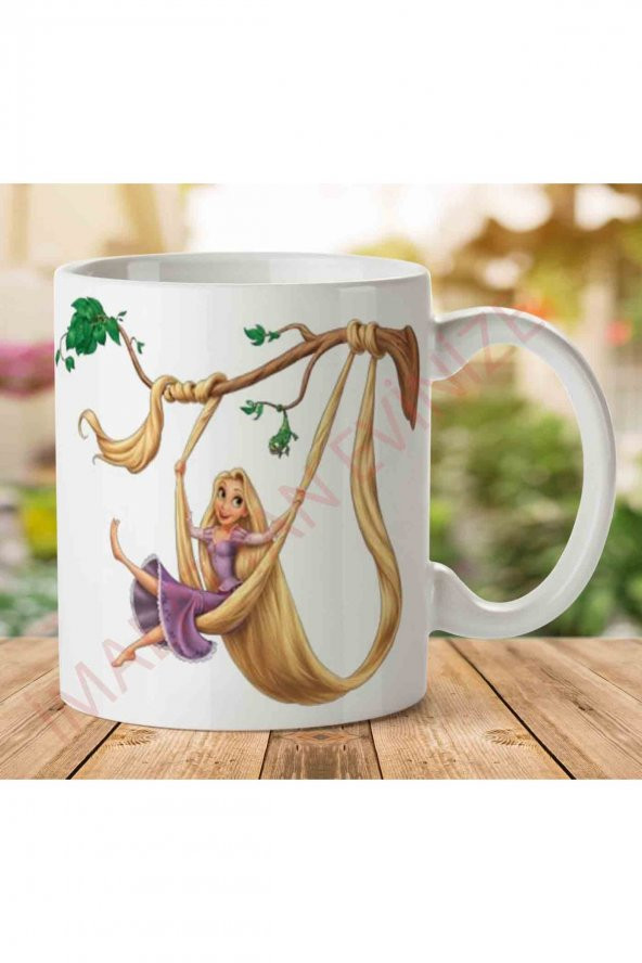 A2532 Rapunzel İki Tarafı Baskılı Kupa Bardak