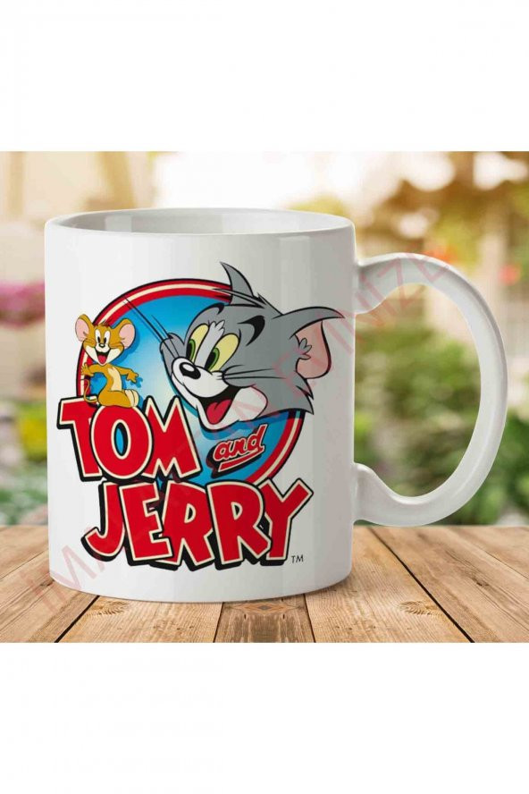 A2578 Tom And Jerry İki Tarafı Baskılı Kupa Bardak