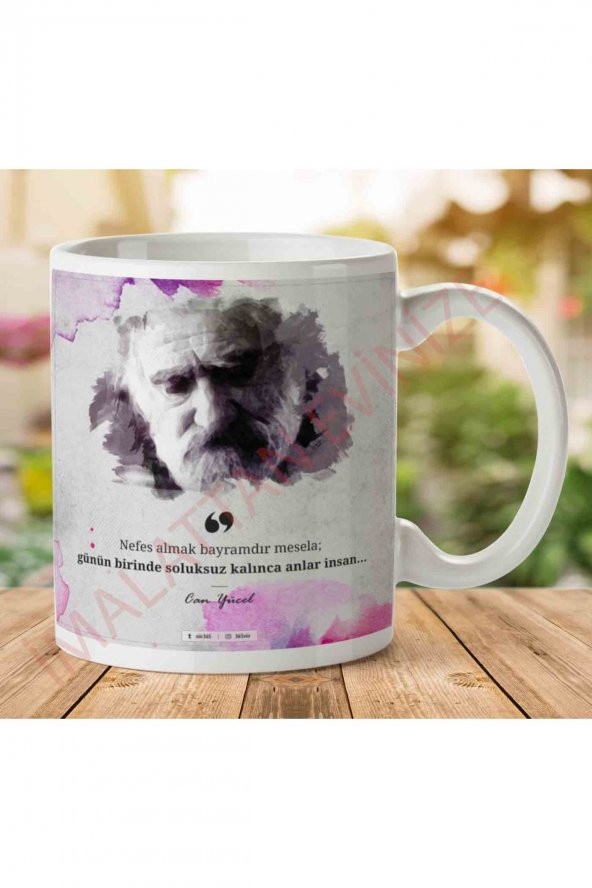 A2614 CAN YÜCEL Nefes Almak Bayramdır İki Tarafı Baskılı Kupa Bardak