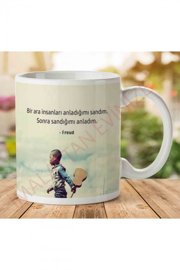 A2628 Freud Anladığımı Sandım İki Tarafı Baskılı Kupa Bardak