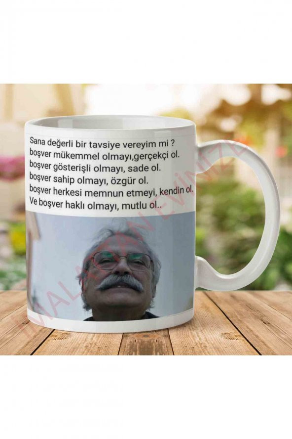 A2629 Haluk Bilginer Tavsiye İki Tarafı Baskılı Kupa Bardak
