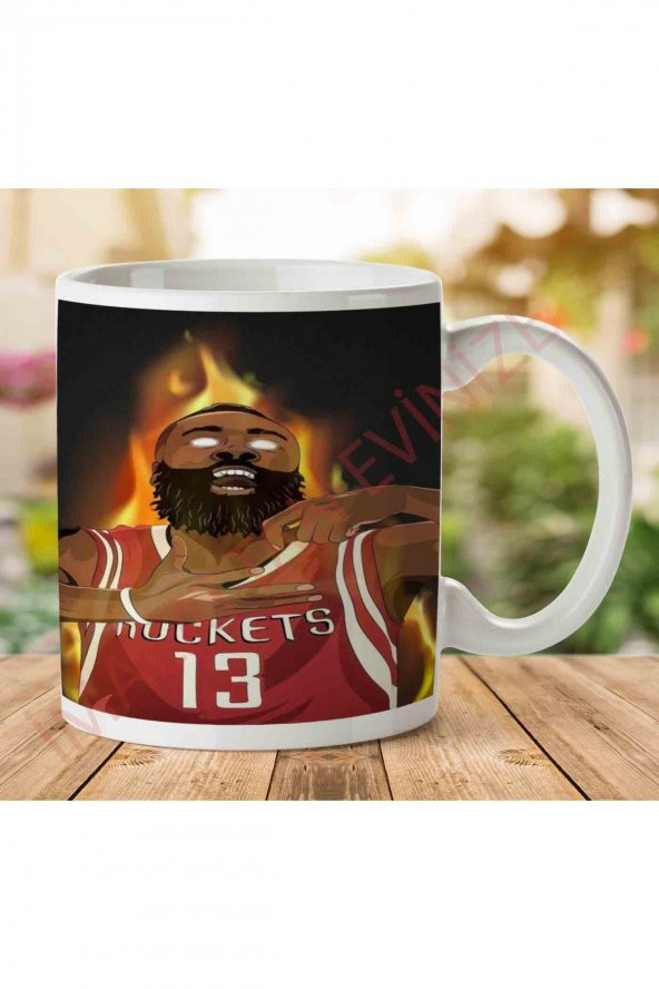 A2635 James Harden İki Tarafı Baskılı Kupa Bardak