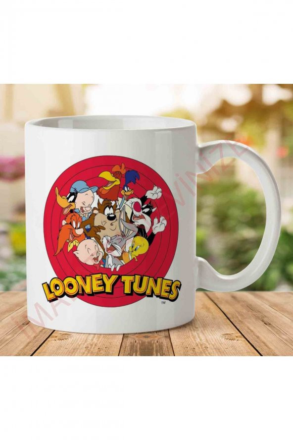 A2762 Looney Tunes Karakterler İki Tarafı Baskılı Kupa Bardak