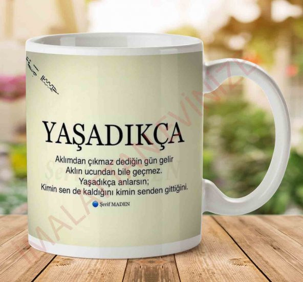 A2786 Nebi Yıldız Yaşadıkça İki Tarafı Baskılı Kupa Bardak