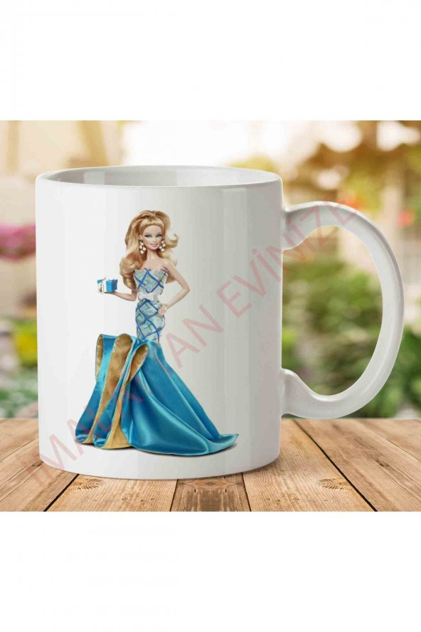 Barbie-Doll-PNG-Clipart İki Tarafı Baskılı Kupa Bardak