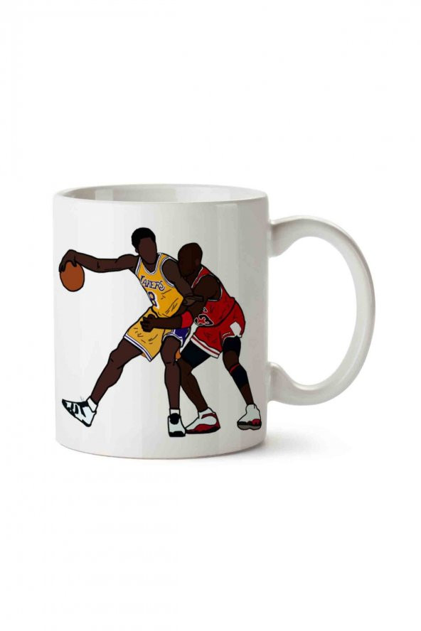 Basketbolcu Kobe Bryant VS Michale Jordan İki Tarafı Baskılı Kupa Bardak