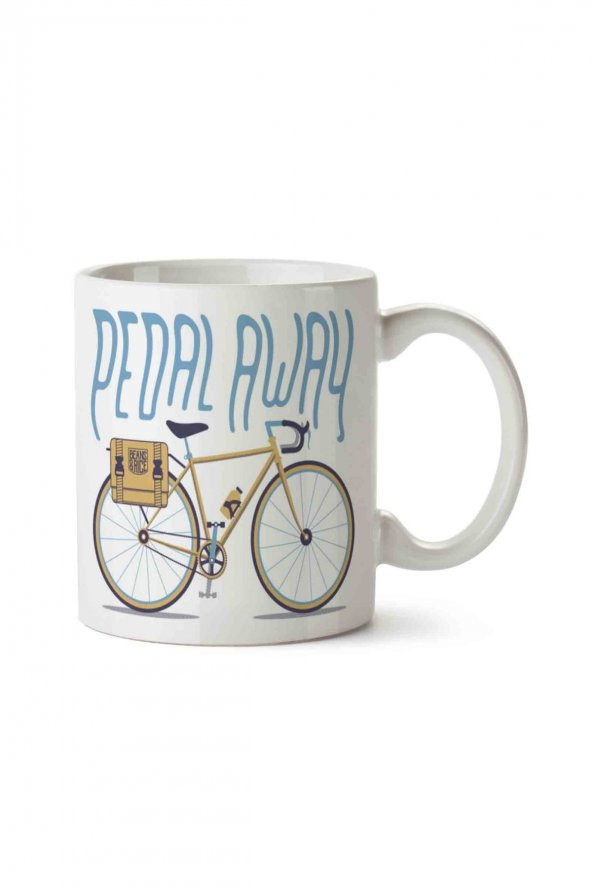 Bisiklet Pedal Away İki Tarafı Baskılı Kupa Bardak