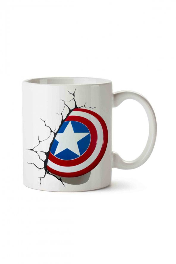 Captain America İki Tarafı Baskılı Kupa Bardak