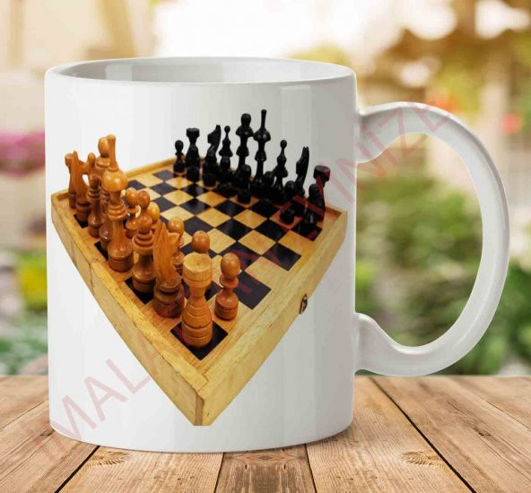 Chess İki Tarafı Baskılı Kupa Bardak