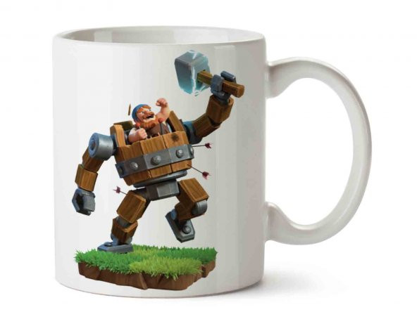 CLASH OF CLANS - MAQUINA DE BATAL İki Tarafı Baskılı Kupa Bardak