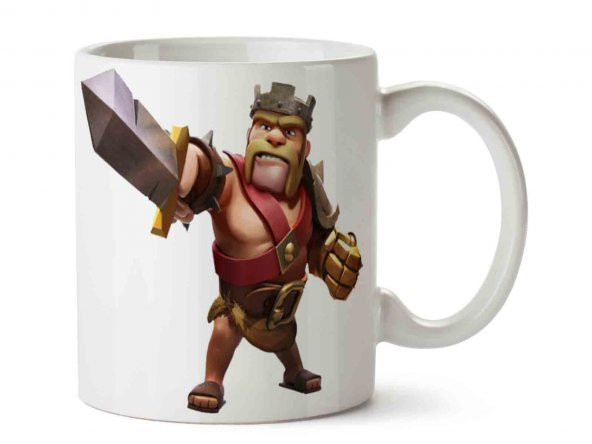 CLASH OF CLANS - REI BARBARO İki Tarafı Baskılı Kupa Bardak