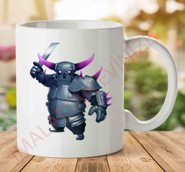 Clash-Of-Clans-Pekka-PNG İki Tarafı Baskılı Kupa Bardak - 1