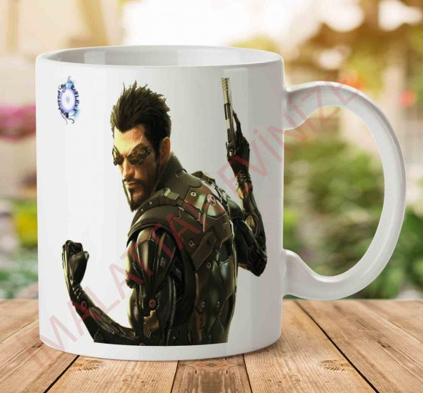 Deus-Ex-Free-PNG-Image İki Tarafı Baskılı Kupa Bardak