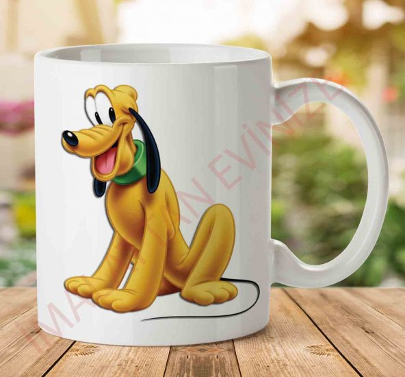 Disney-Pluto-PNG-HD İki Tarafı Baskılı Kupa Bardak
