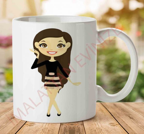 Doll-PNG-File İki Tarafı Baskılı Kupa Bardak