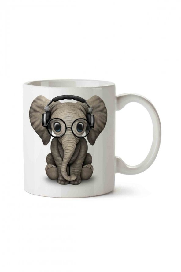 Elephant Fil 2 İki Tarafı Baskılı Kupa Bardak