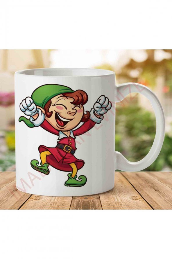 Elf-Free-PNG-Image İki Tarafı Baskılı Kupa Bardak