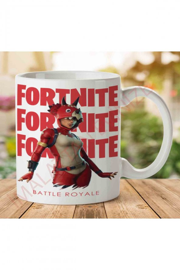 Fortnite Tricera Top İki Tarafı Baskılı Kupa Bardak