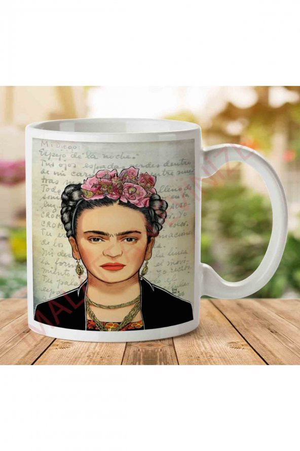 Frida Kahlo Kafka Tarz İki Tarafı Baskılı Kupa Bardak