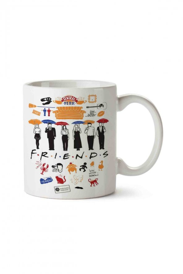 Friends Central Perk 3 İki Tarafı Baskılı Kupa Bardak