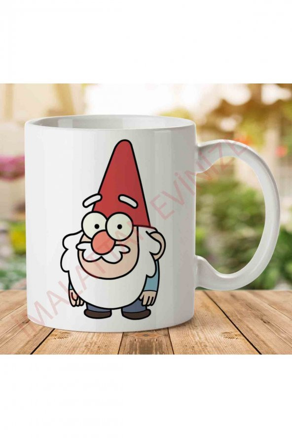 Gnome-PNG-File İki Tarafı Baskılı Kupa Bardak
