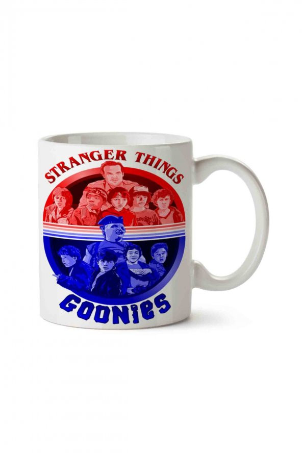 Goonies Stranger Things İki Tarafı Baskılı Kupa Bardak