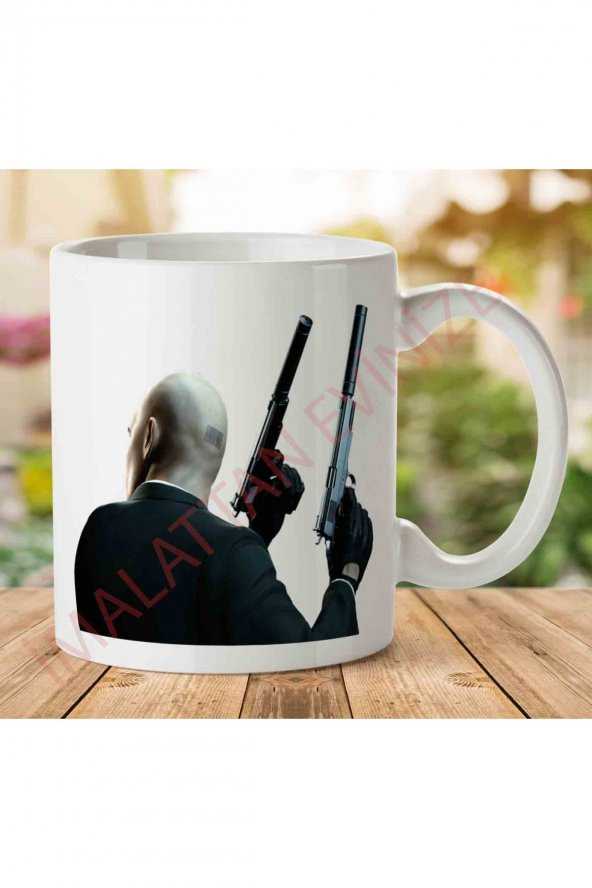 Hitman-PNG-Picture İki Tarafı Baskılı Kupa Bardak