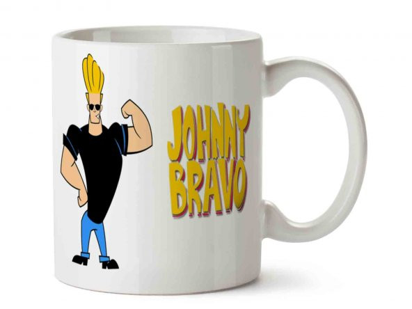 Johnny Bravo 2 İki Tarafı Baskılı Kupa Bardak