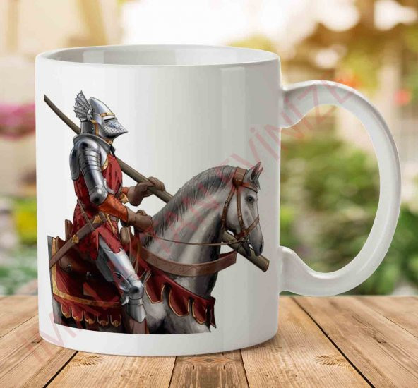Knight-Free-PNG-Image İki Tarafı Baskılı Kupa Bardak