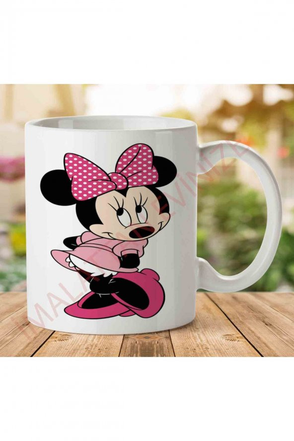 Minnie-Mouse-PNG-HD İki Tarafı Baskılı Kupa Bardak