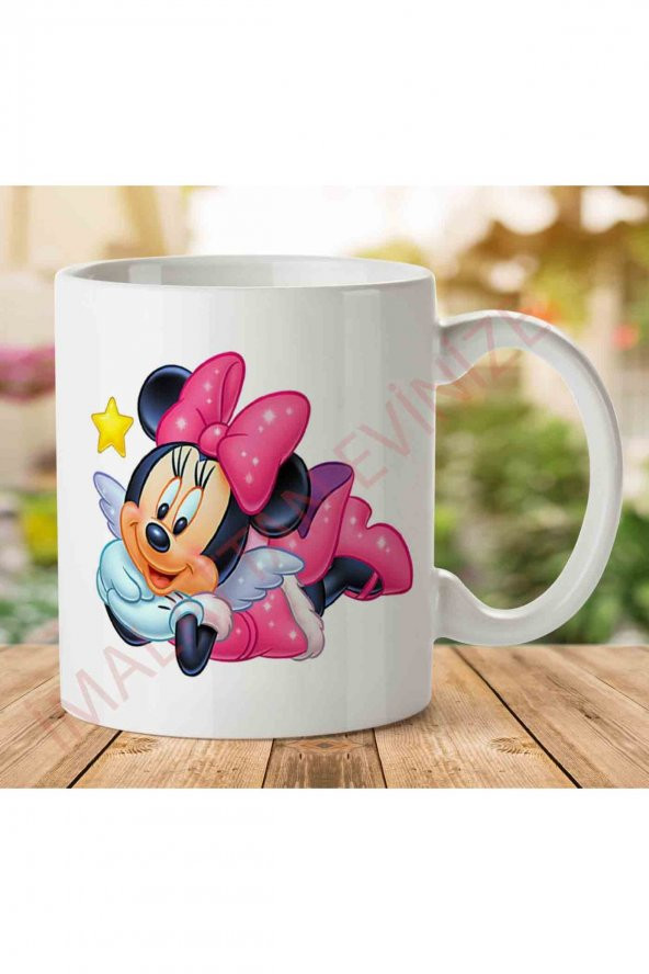 Minnie-Mouse-PNG-File İki Tarafı Baskılı Kupa Bardak