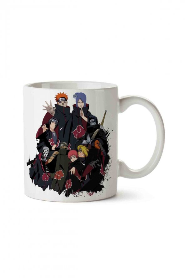Naruto Akatsuki İki Tarafı Baskılı Kupa Bardak