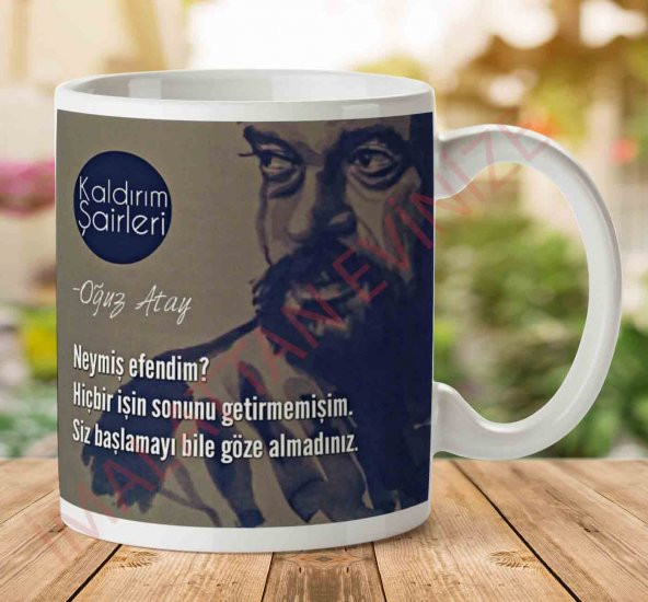 Oğuz Atay Neymiş Efendim İki Tarafı Baskılı Kupa Bardak