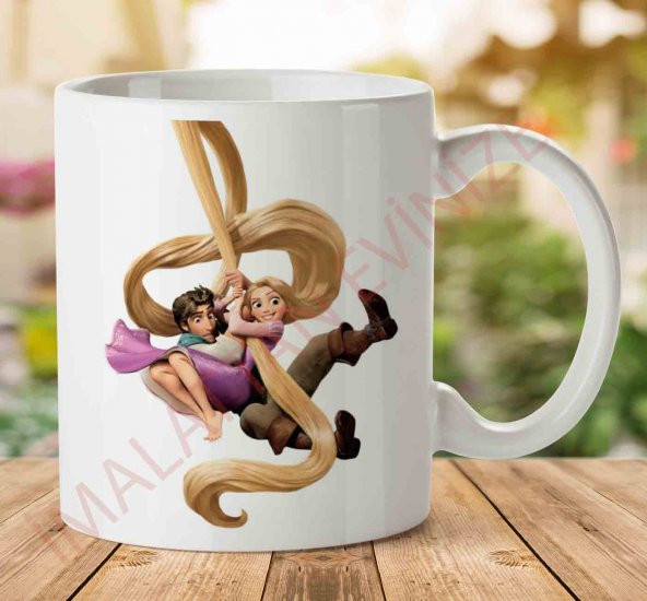 Rapunzel İki Tarafı Baskılı Kupa Bardak