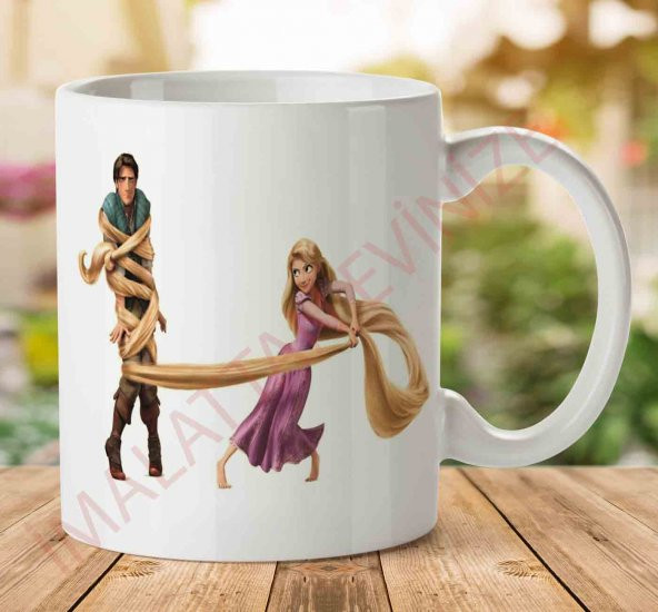 Rapunzel-Download-PNG İki Tarafı Baskılı Kupa Bardak